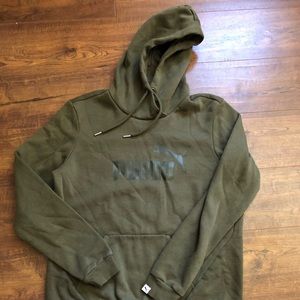 Olive green PUMA hoodie